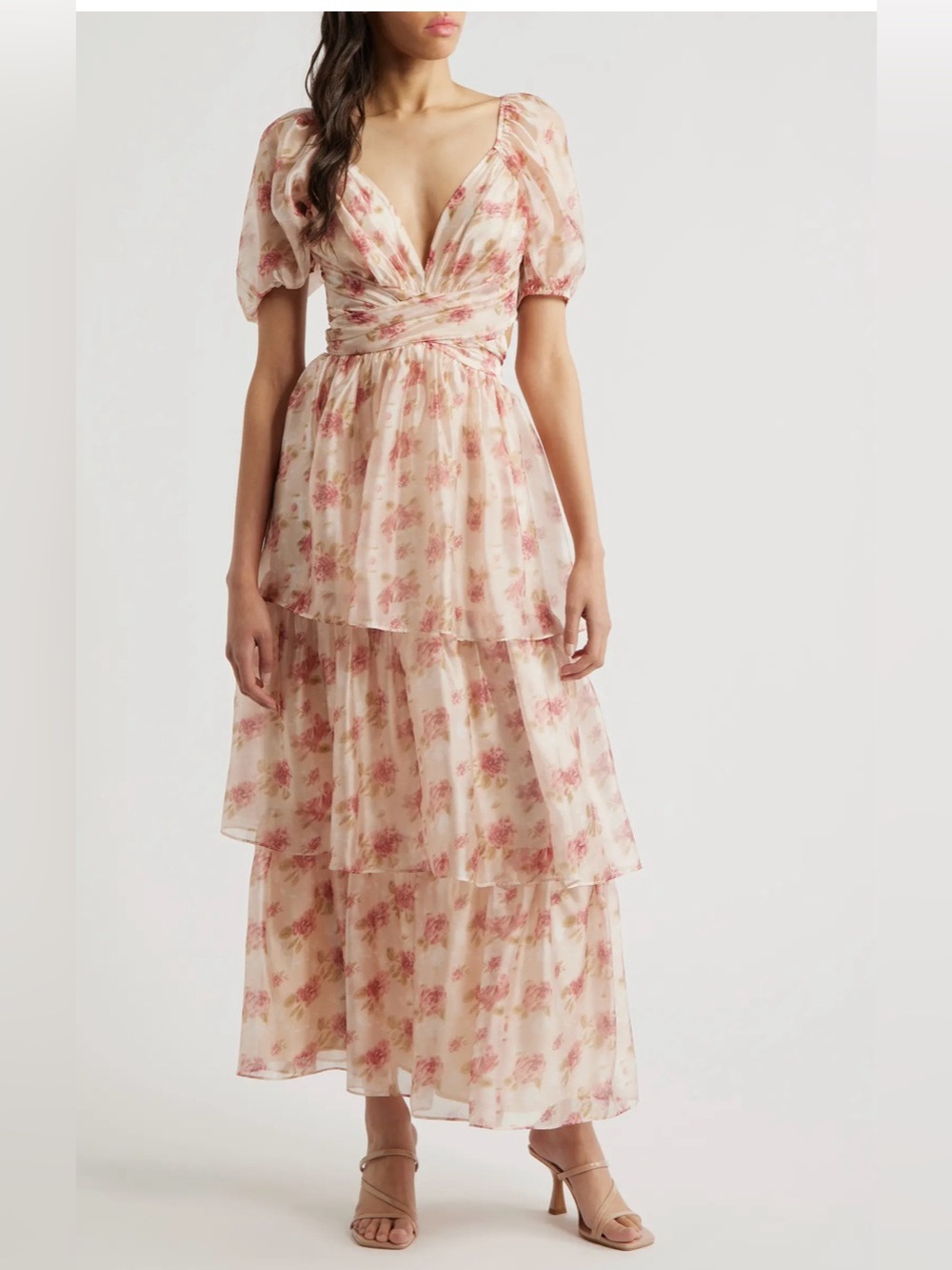 NWT Lulus Jane Organza & Chiffon dress